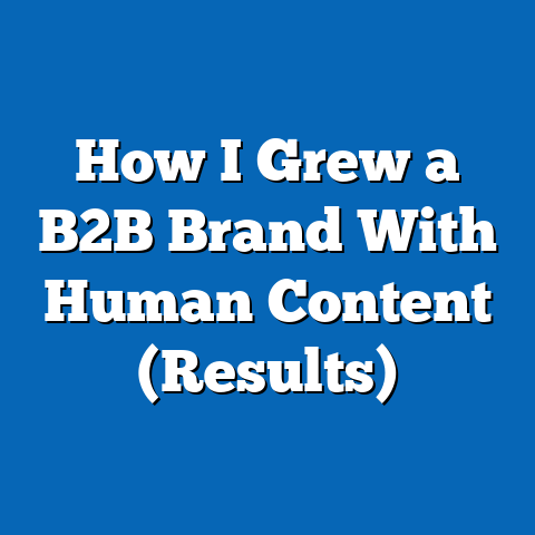 How I Grew a B2B Brand With Human Content (Results)