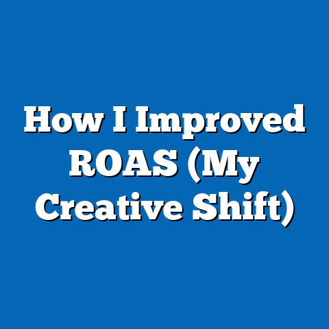 How I Improved ROAS (My Creative Shift)