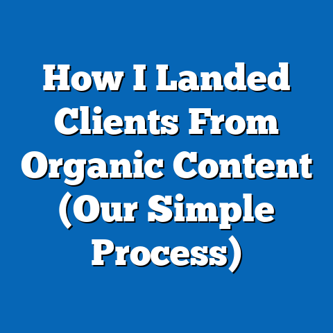 How I Landed Clients From Organic Content (Our Simple Process)