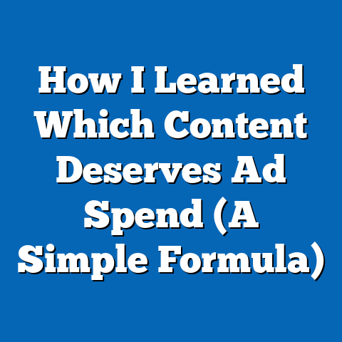 How I Learned Which Content Deserves Ad Spend (A Simple Formula)