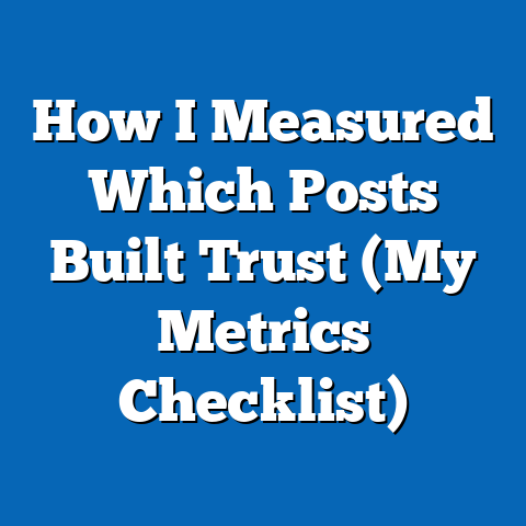 How I Measured Which Posts Built Trust (My Metrics Checklist)