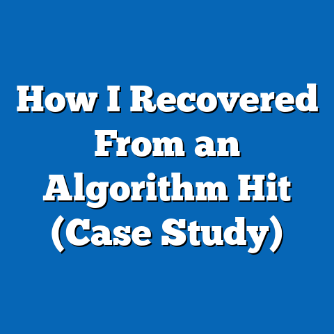 How I Recovered From an Algorithm Hit (Case Study)