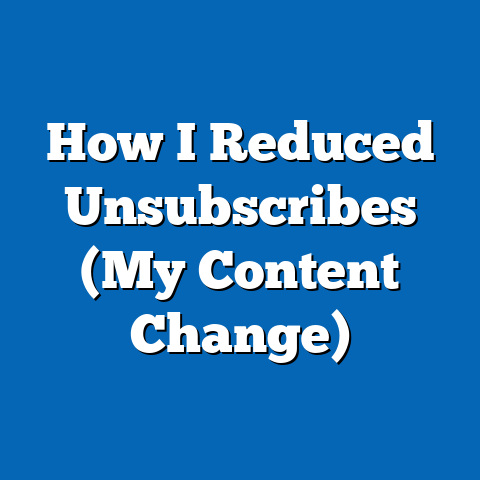 How I Reduced Unsubscribes (My Content Change)