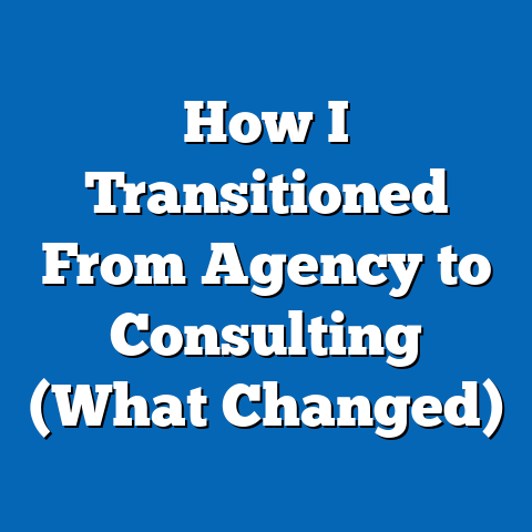 How I Transitioned From Agency to Consulting (What Changed)