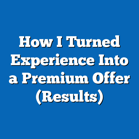 How I Turned Experience Into a Premium Offer (Results)