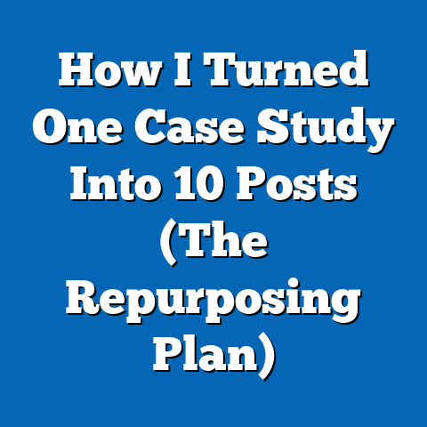 How I Turned One Case Study Into 10 Posts (The Repurposing Plan)