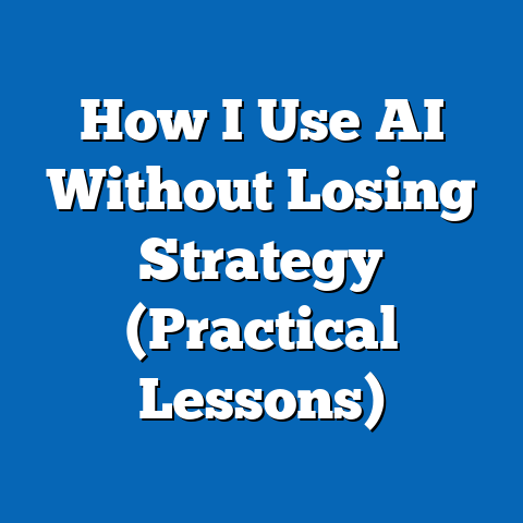 How I Use AI Without Losing Strategy (Practical Lessons)