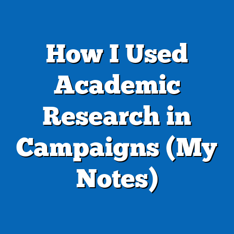 How I Used Academic Research in Campaigns (My Notes)