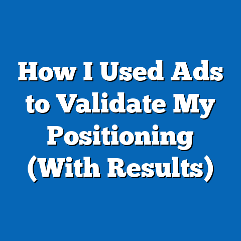 How I Used Ads to Validate My Positioning (With Results)