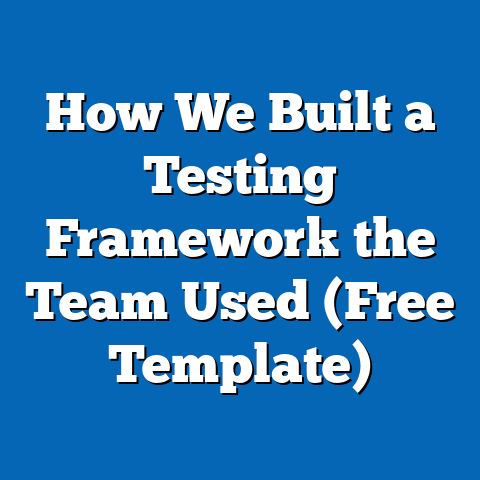 How We Built a Testing Framework the Team Used (Free Template)