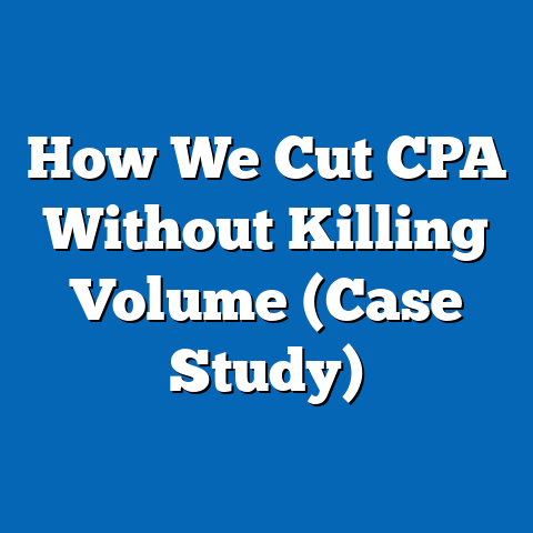 How We Cut CPA Without Killing Volume (Case Study)