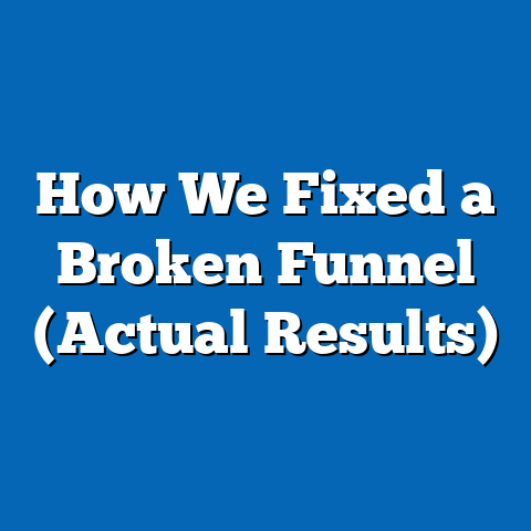 How We Fixed a Broken Funnel (Actual Results)