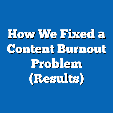 How We Fixed a Content Burnout Problem (Results)
