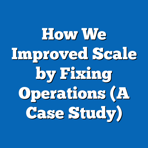 How We Improved Scale by Fixing Operations (A Case Study)