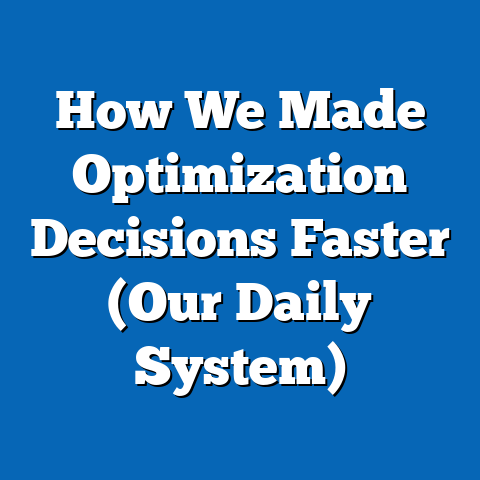 How We Made Optimization Decisions Faster (Our Daily System)