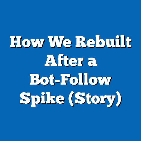 How We Rebuilt After a Bot-Follow Spike (Story)
