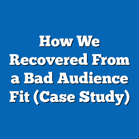 How We Recovered From a Bad Audience Fit (Case Study)