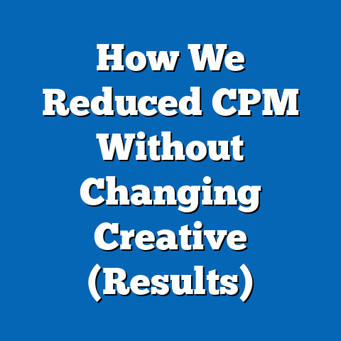How We Reduced CPM Without Changing Creative (Results)