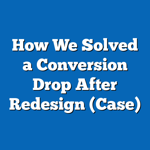 How We Solved a Conversion Drop After Redesign (Case)