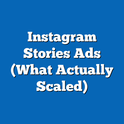 Instagram Stories Ads (What Actually Scaled)