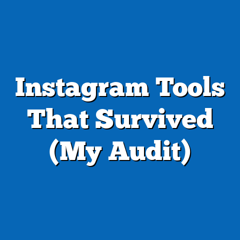 Instagram Tools That Survived (My Audit)