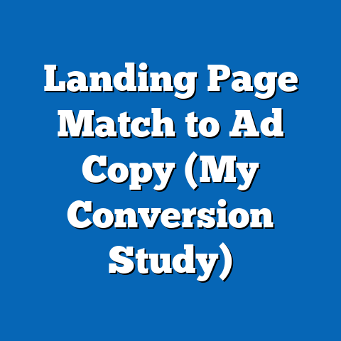 Landing Page Match to Ad Copy (My Conversion Study)