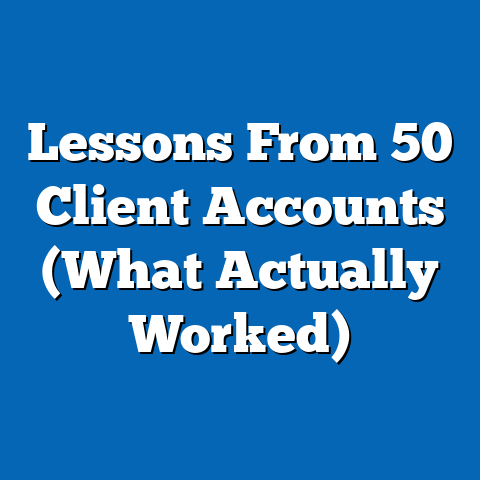 Lessons From 50 Client Accounts (What Actually Worked)