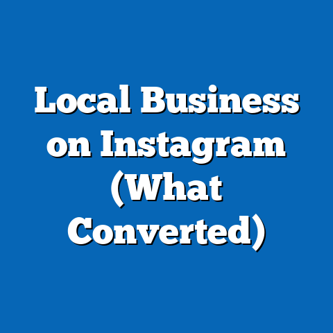 Local Business on Instagram (What Converted)