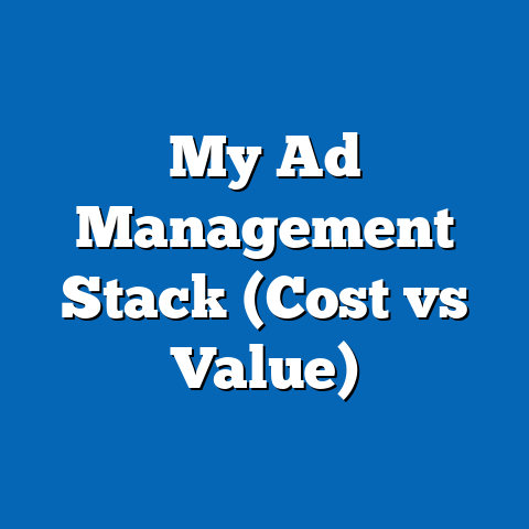 My Ad Management Stack (Cost vs Value)