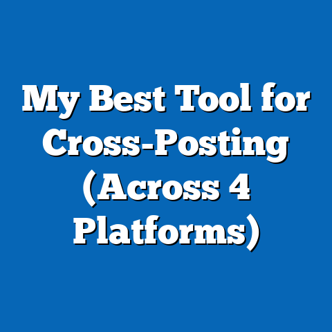 My Best Tool for Cross-Posting (Across 4 Platforms)