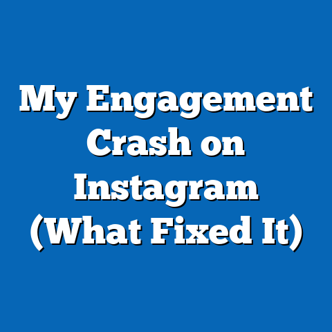 My Engagement Crash on Instagram (What Fixed It)