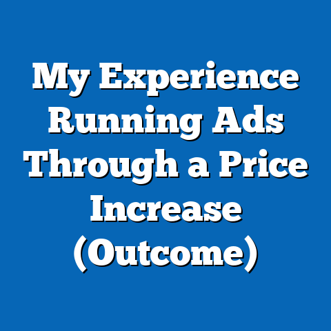 My Experience Running Ads Through a Price Increase (Outcome)