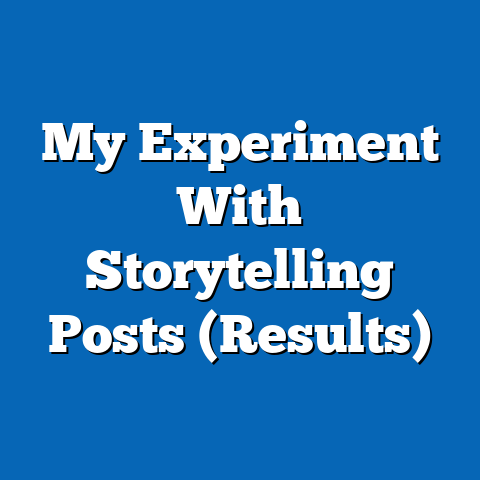 My Experiment With Storytelling Posts (Results)