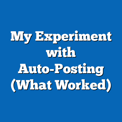 My Experiment with Auto-Posting (What Worked)