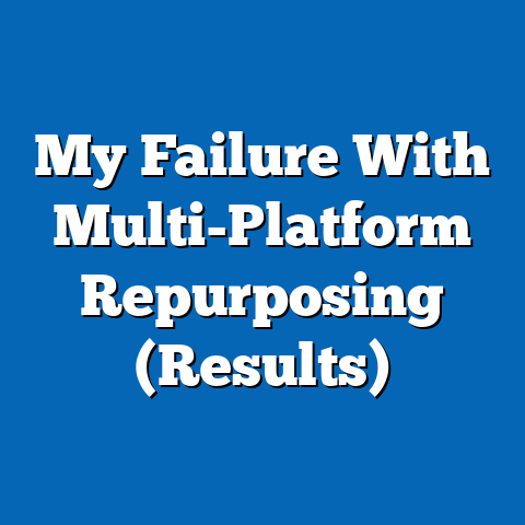 My Failure With Multi-Platform Repurposing (Results)