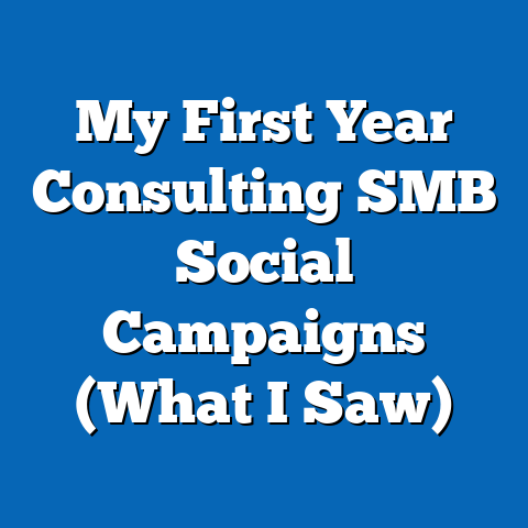 My First Year Consulting SMB Social Campaigns (What I Saw)