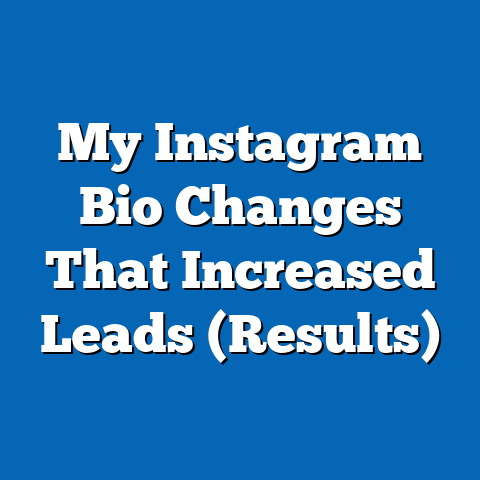 My Instagram Bio Changes That Increased Leads (Results)