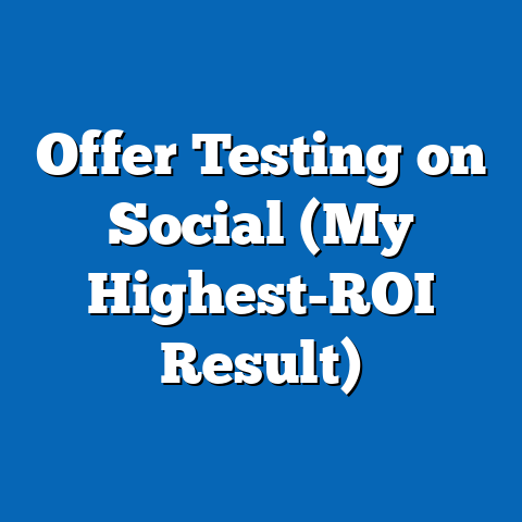 Offer Testing on Social (My Highest-ROI Result)