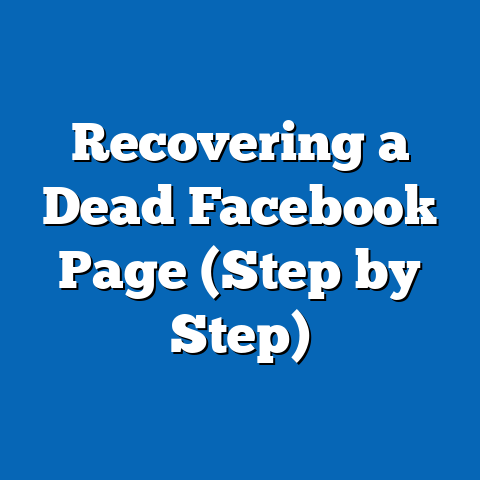Recovering a Dead Facebook Page (Step by Step)