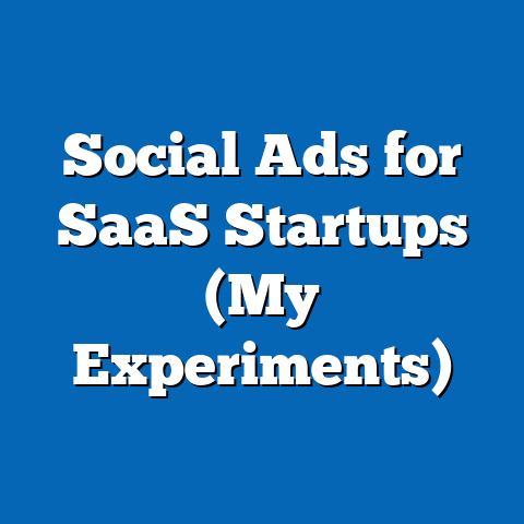 Social Ads for SaaS Startups (My Experiments)