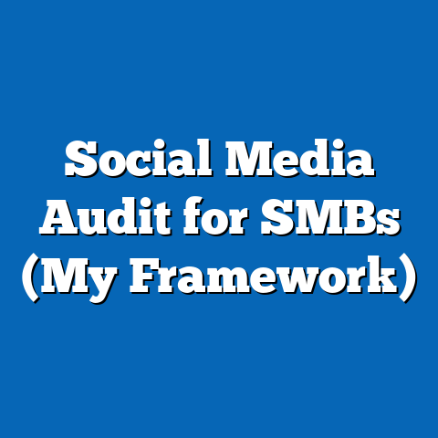 Social Media Audit for SMBs (My Framework)