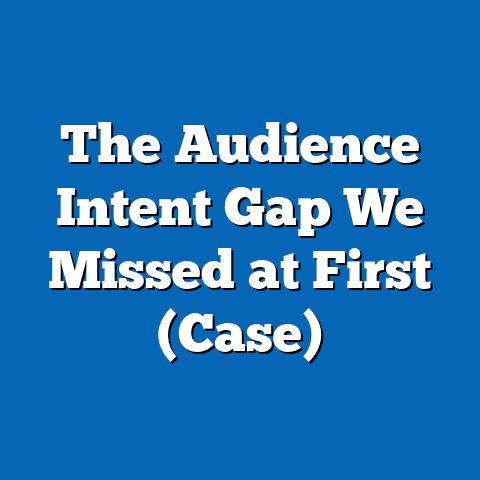 The Audience Intent Gap We Missed at First (Case)