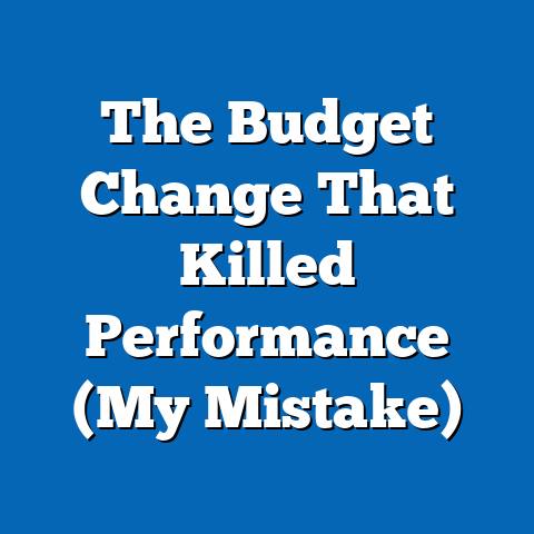 The Budget Change That Killed Performance (My Mistake)