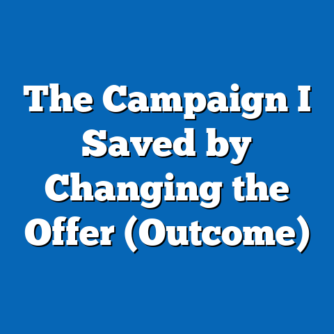 The Campaign I Saved by Changing the Offer (Outcome)