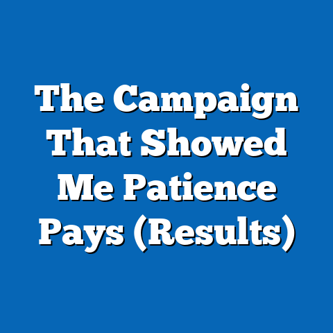 The Campaign That Showed Me Patience Pays (Results)