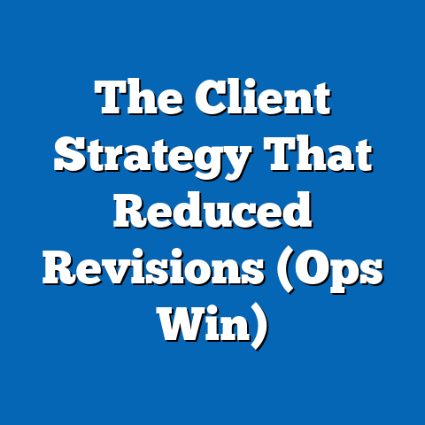 The Client Strategy That Reduced Revisions (Ops Win)