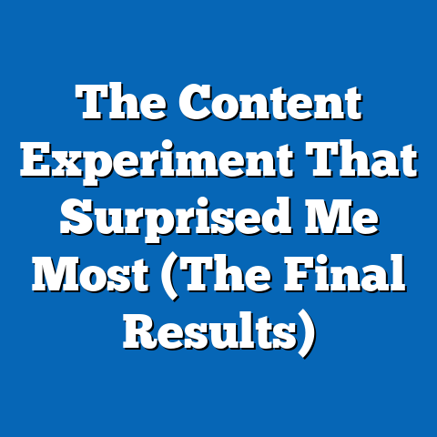 The Content Experiment That Surprised Me Most (The Final Results)