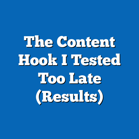 The Content Hook I Tested Too Late (Results)