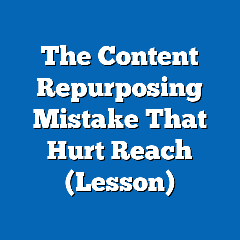 The Content Repurposing Mistake That Hurt Reach (Lesson)