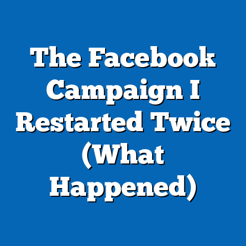 The Facebook Campaign I Restarted Twice (What Happened)